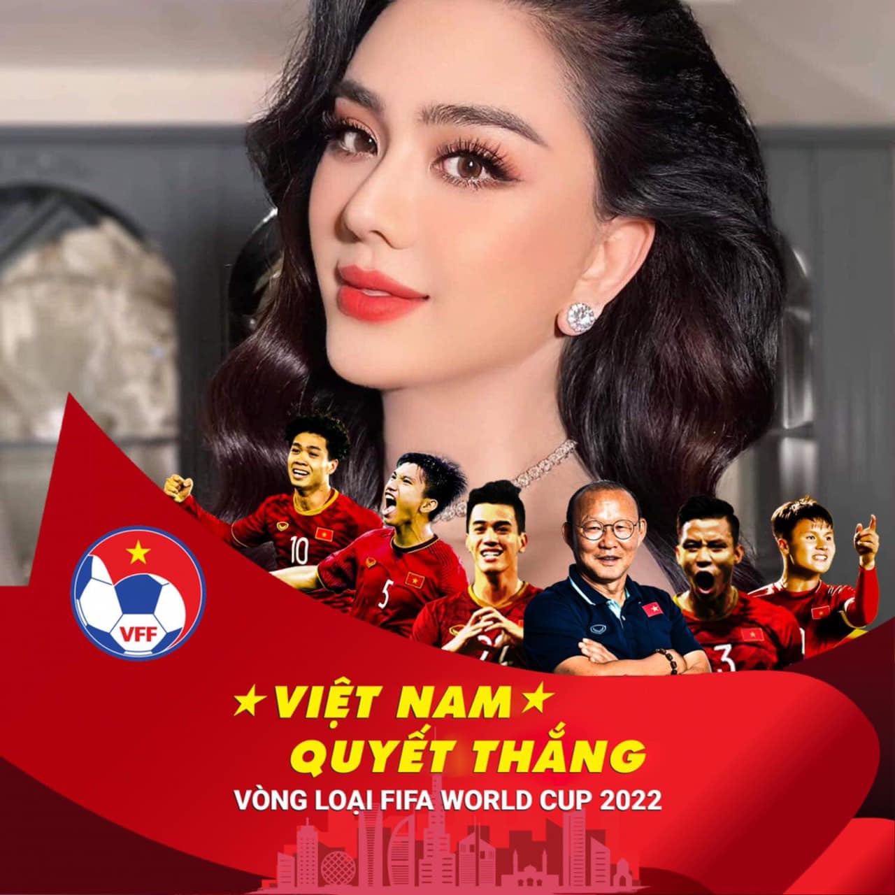 Loạt mỹ nhân Việt là fan &quot;cứng&quot; cổ vũ ĐT Việt Nam: Huyền My, Lâm Khánh Chi... - Ảnh 5.