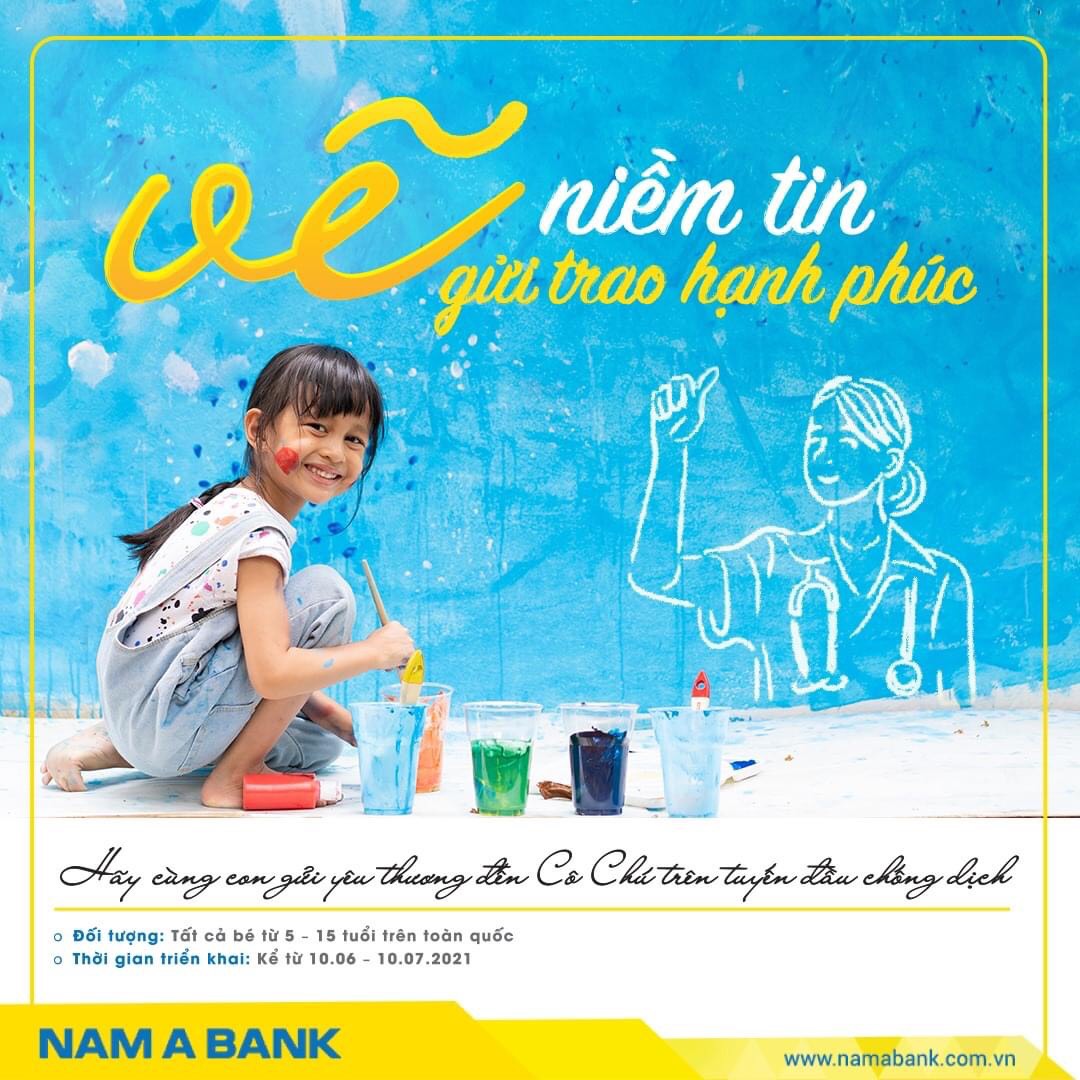 Nam A Bank phát động cuộc thi vẽ tranh ủng hộ tuyến đầu chống dịch - Ảnh 1.