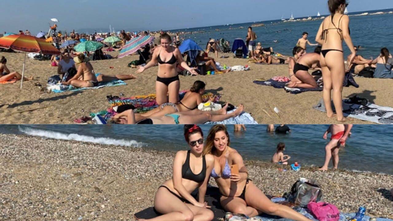 Tây Ban Nha: Bãi biển ngập tràn bikini sexy sau khi mở cửa biên giới cho khách du lịch và tàu du lịch - Ảnh 1.