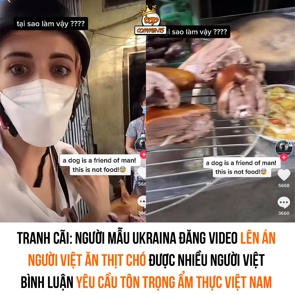Chân dung cô nàng người mẫu Ukraina lên án người Việt ăn thịt chó