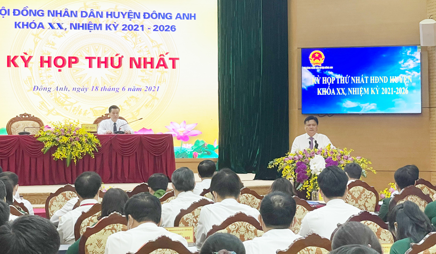 Đồng chí Nguyễn Xuân Linh được bầu làm Chủ tịch UBND huyện Đông Anh  - Ảnh 1.
