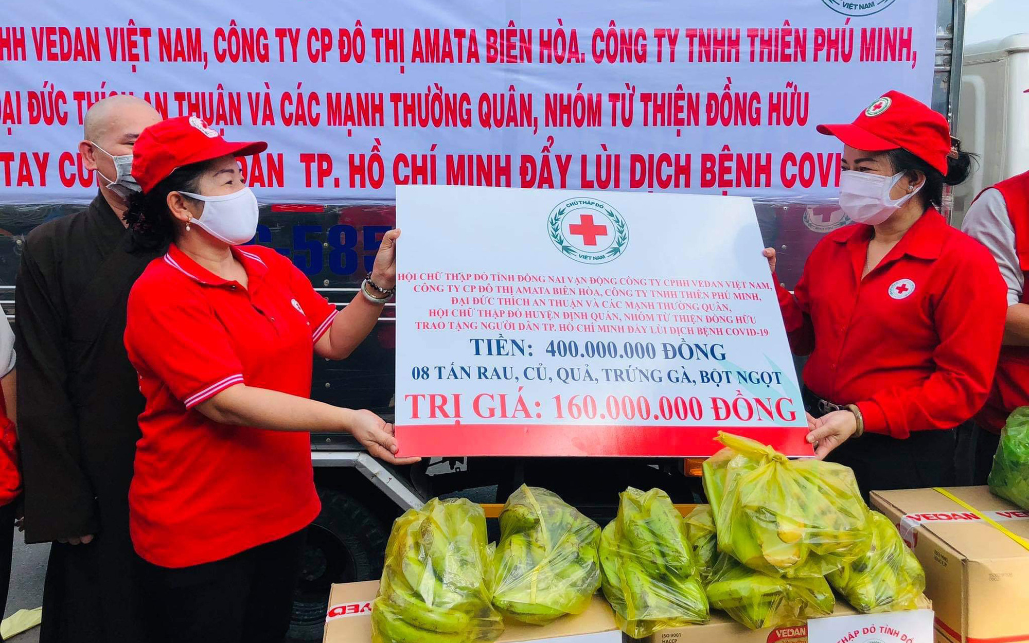 Đồng Nai: Hội chữ thập đỏ và nông dân “chia lửa” với TP.HCM 8 tấn nông sản sạch