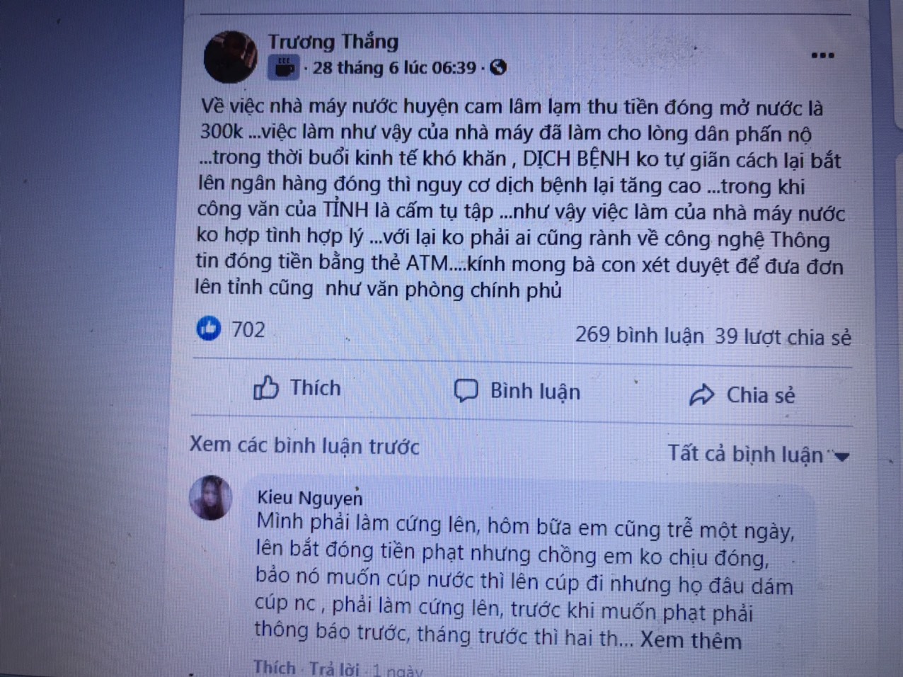 Khánh Hòa: Nhà máy nước Cam Lâm thông tin về thu 300 ngàn đồng phí đóng, mở - Ảnh 2.