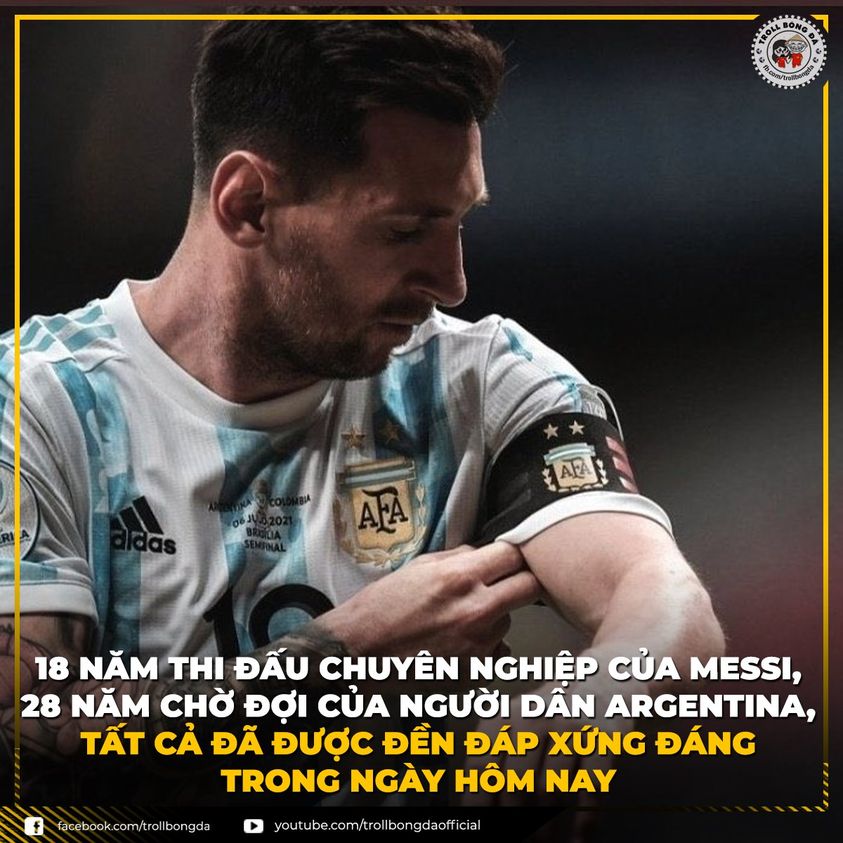 CĐV Việt Nam &quot;thi nhau&quot; chế ảnh mừng Messi vô địch Copa America 2021 - Ảnh 7.