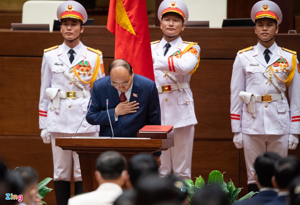 Toàn cảnh Lễ tuyên thệ nhậm chức của Chủ tịch nước Nguyễn Xuân Phúc - Ảnh 4.