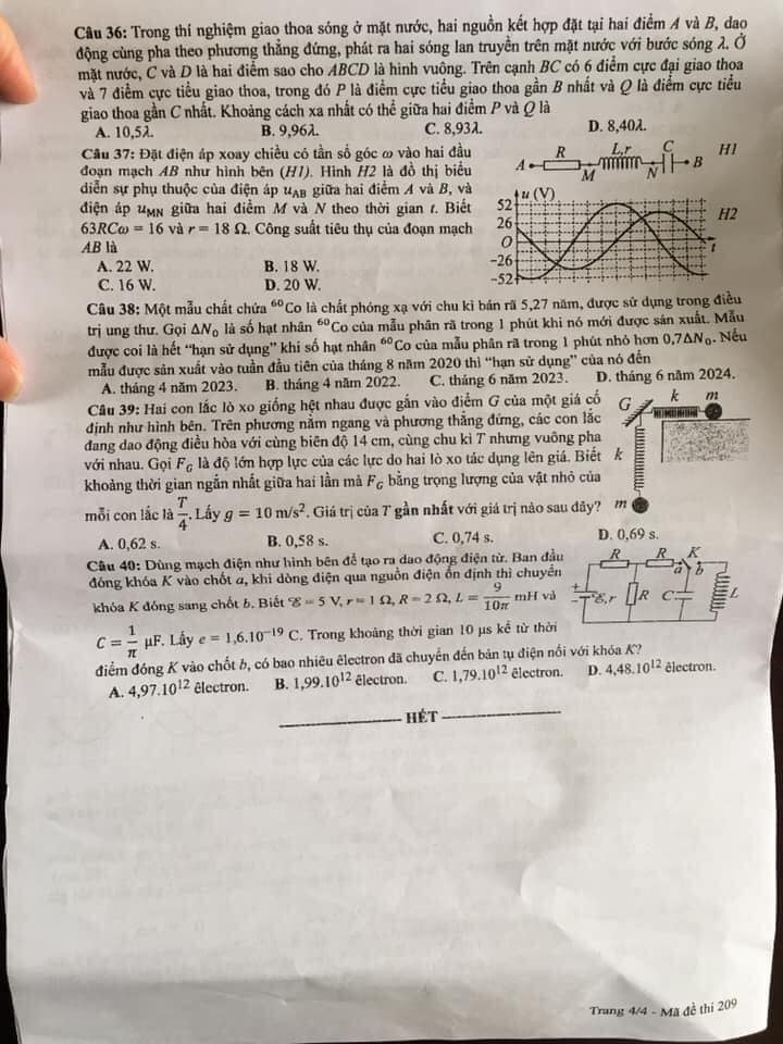 Gợi ý đáp án môn Vật lý thi THPT quốc gia năm 2021 - Ảnh 6.