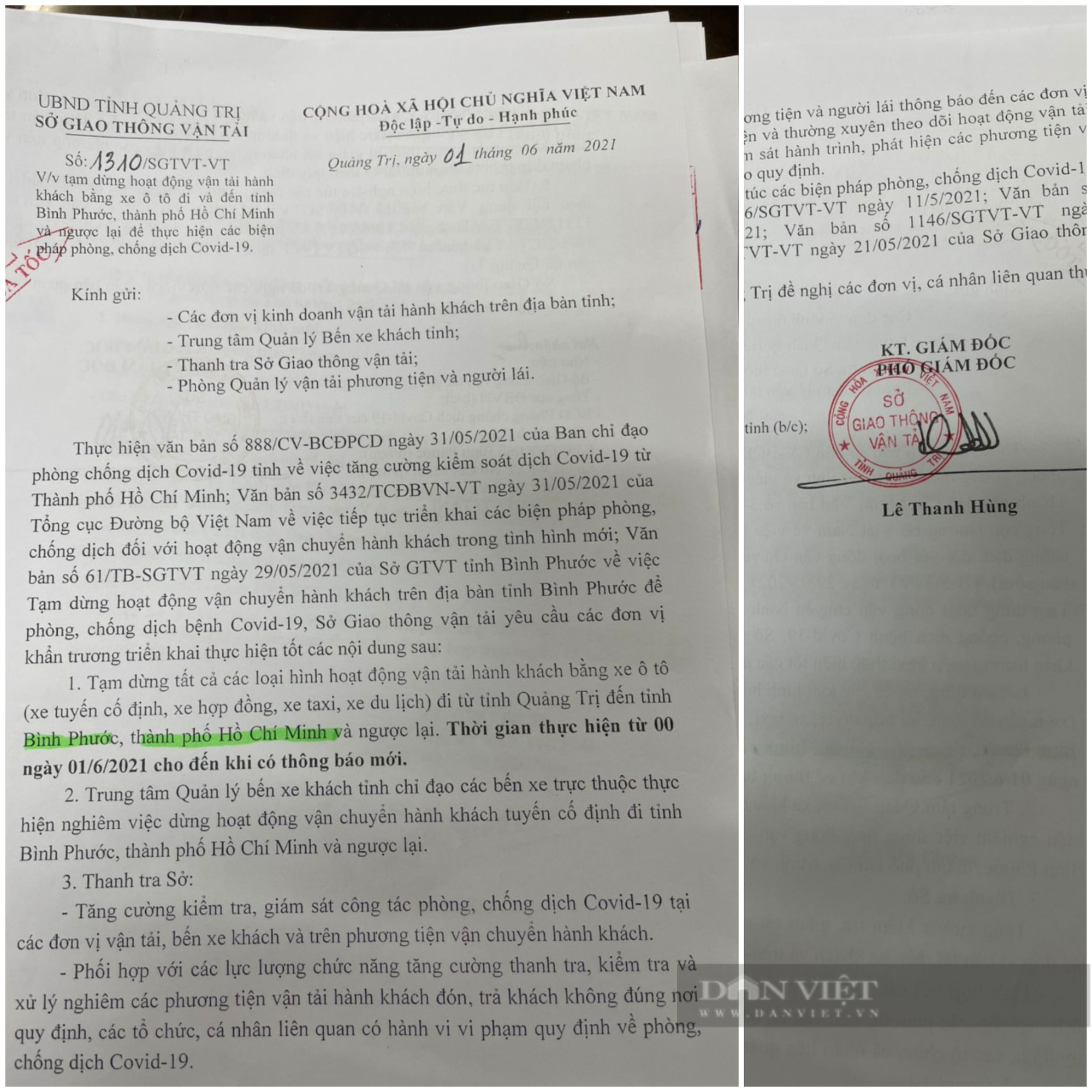 Quảng Trị: Điều tra thông tin nhà xe bất chấp “lệnh cấm” của cơ quan chức năng về phòng dịch để chở khách - Ảnh 2.