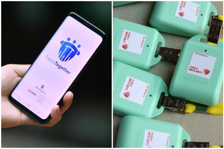 Thiết bị truy vết Token TraceTogether hỗ trợ Bluetooth mới được đưa ra kịp thời, khi các nhà chức trách Singapore đẩy mạnh nỗ lực hạn chế sự lây lan của Covid-19. Ảnh: @AFP.