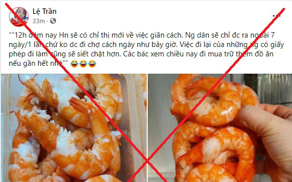 Hà Nội: Thông tin người dân chỉ được ra ngoài 7 ngày/1 lần là "tin giả, sai sự thật"