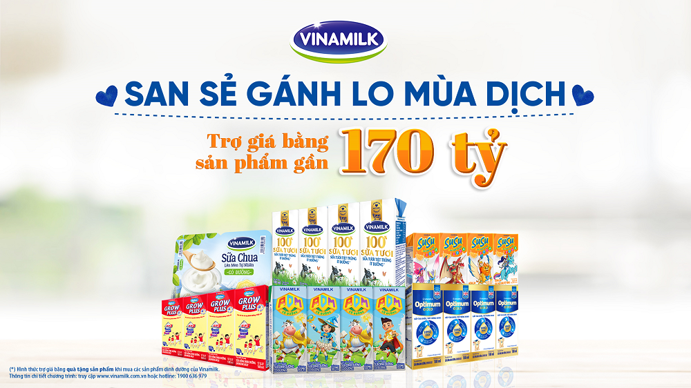 Vinamilk triển khai chương trình hỗ trợ quà tặng để trợ giá mùa dịch lên đến 170 tỷ đồng - Ảnh 1.