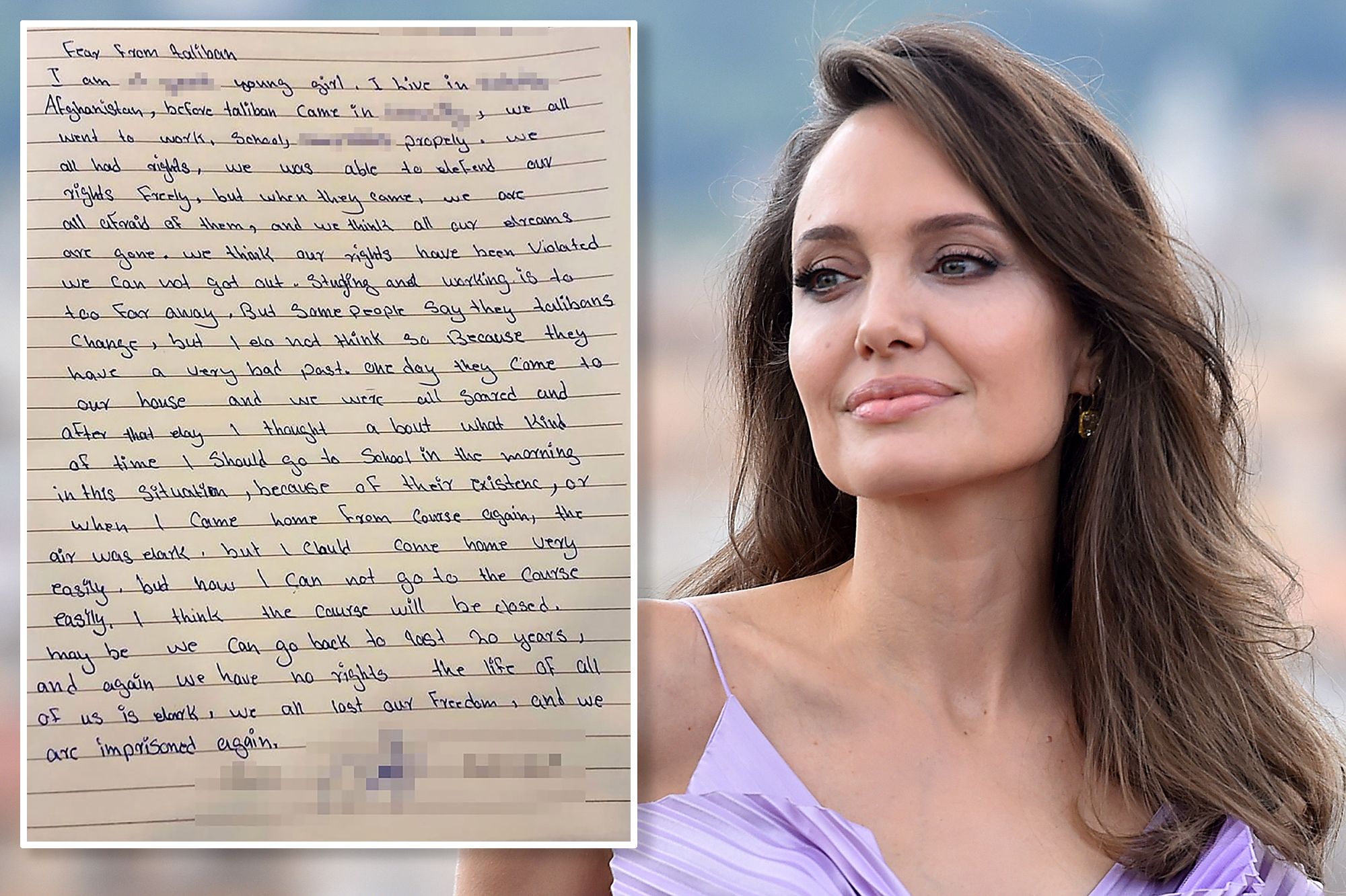Angelina Jolie gây bão Instagram khi đăng bức thư của cô bé Afghanistan - Ảnh 1.
