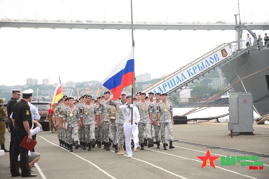 Ảnh: Bộ đội Hải quân Việt Nam giành Huy chương Bạc môn thi &quot;Cúp biển&quot; tại Army Games 2021 - Ảnh 8.