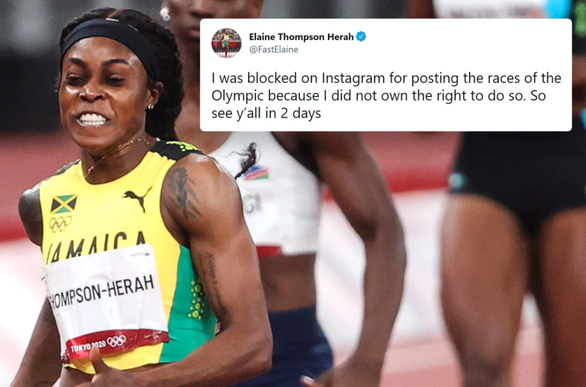 Nhà vô địch Olympic Elaine Thompson-Herah bị khóa trang Instagram, tại sao lại như vậy? - Ảnh 2.