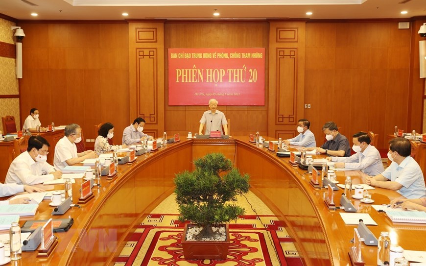 Ảnh: Tổng Bí thư Nguyễn Phú Trọng chủ trì Phiên họp thứ 20 của Ban Chỉ đạo chống tham nhũng - Ảnh 1.