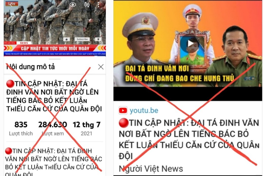 Kênh &quot;Người Việt News&quot; mạo danh Giám đốc Công an An Giang phát ngôn về quân nhân Trần Đức Đô - Ảnh 1.