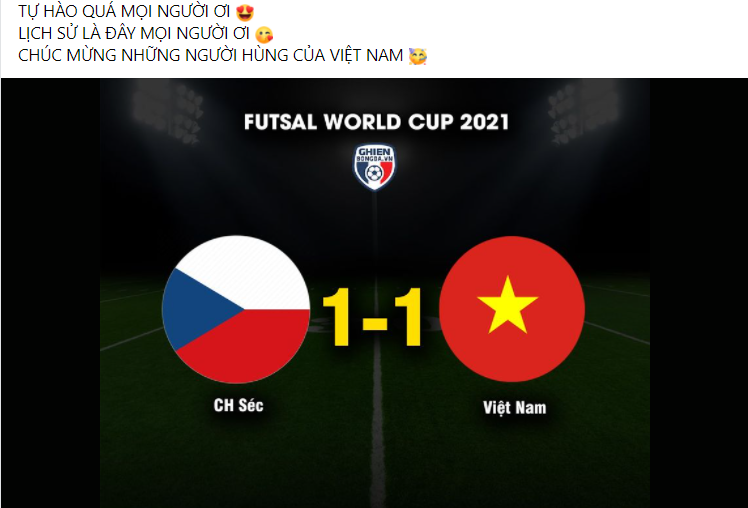 ĐT futsal Việt Nam vào vòng 1/8 World Cup, CĐV thi nhau &quot;thả tim&quot; - Ảnh 2.