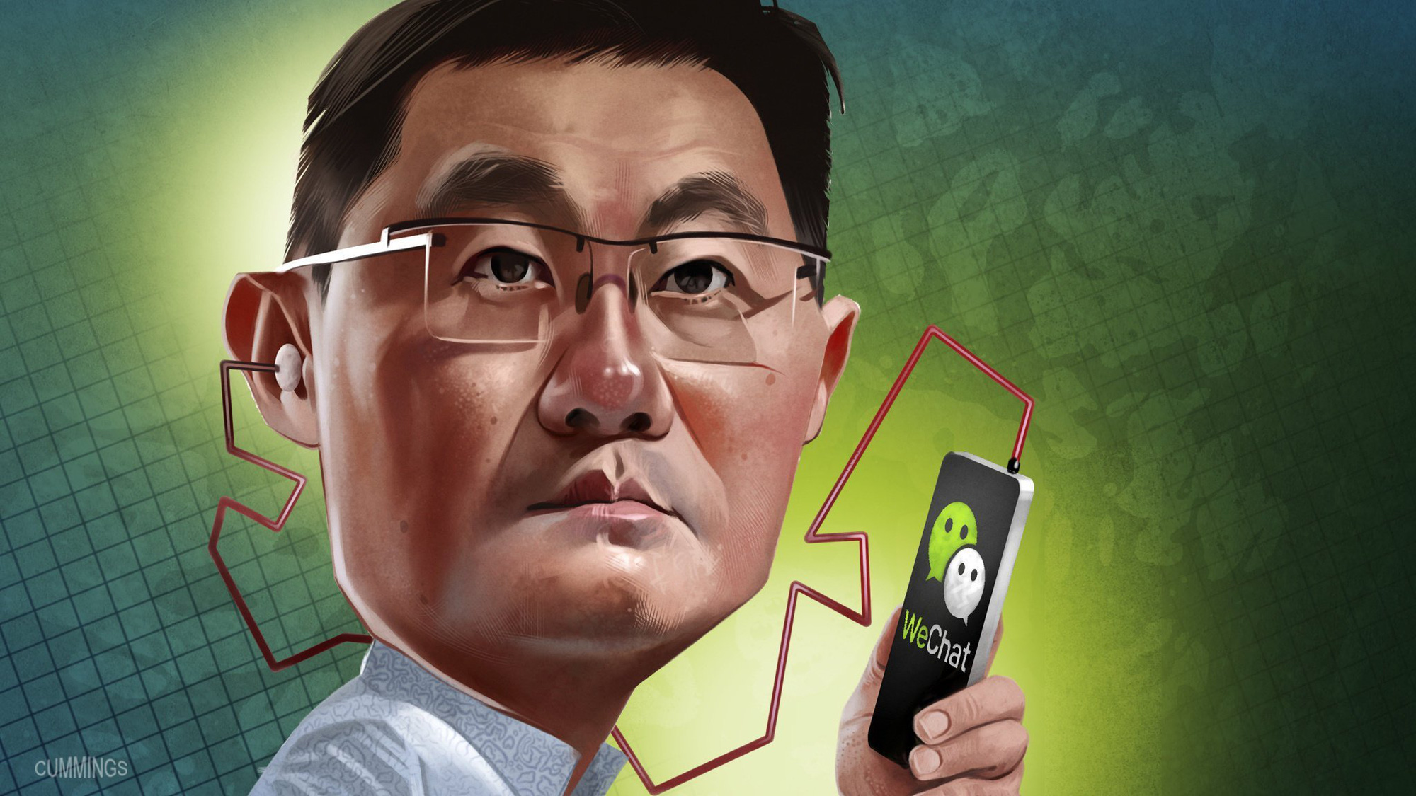 Chân dung người sáng lập Tencent, công ty Internet số một Trung Quốc hiện nay. Ảnh: @AFP.