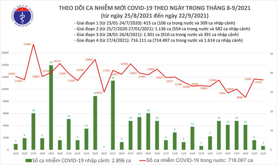 Dịch Covid-19 ngày 22/9: Số ca mắc vẫn cao ở TP.HCM, Bình Dương - Ảnh 1.