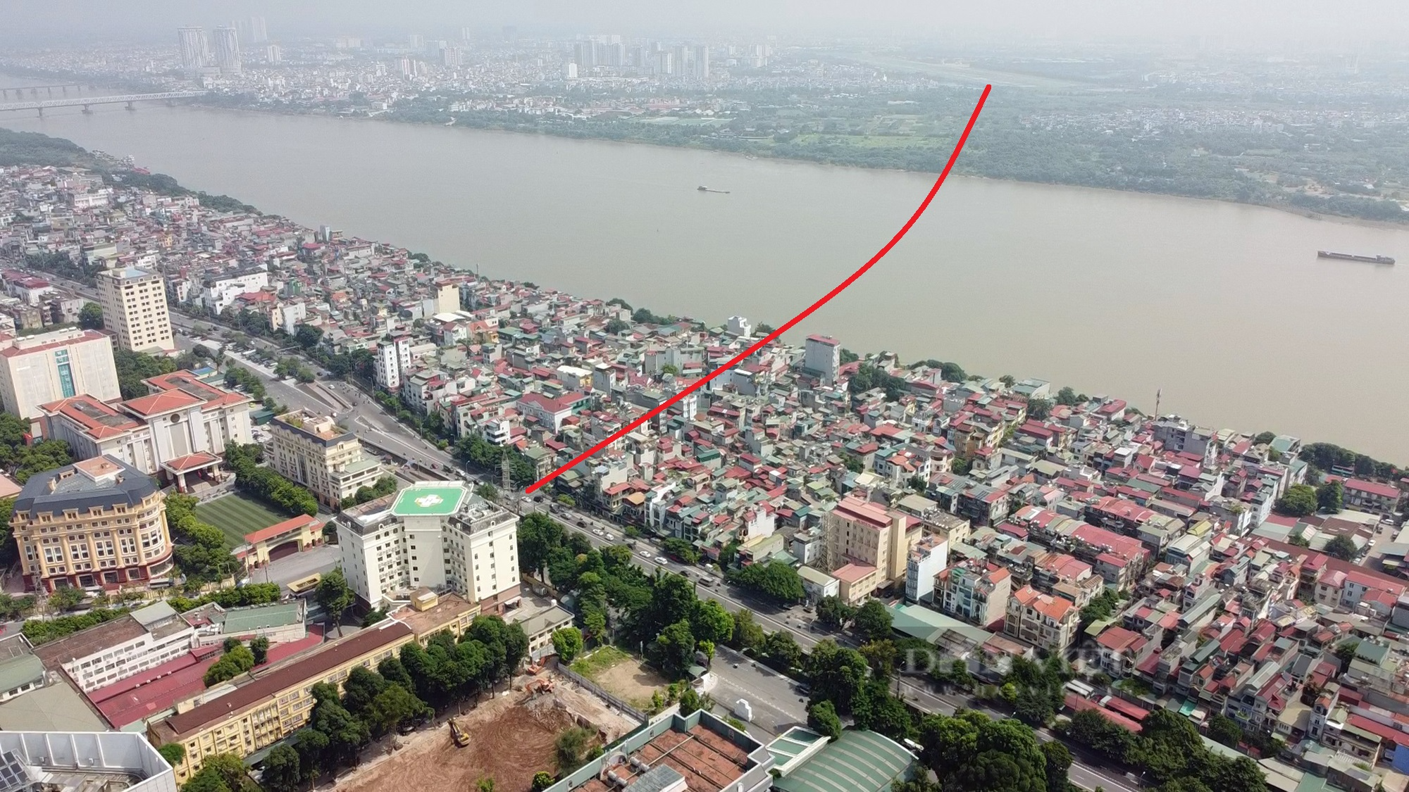 Cận cảnh vị trí xây dựng cầu Trần Hưng Đạo 9.000 tỷ đồng bắc qua sông Hồng - Ảnh 2.