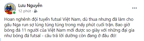 Chơi quả cảm trước Nga, ĐT futsal Việt Nam nhận &quot;mưa lời khen&quot; - Ảnh 3.