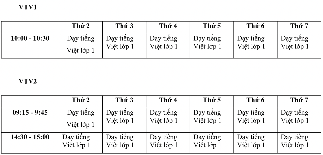 Chi tiết lịch dạy học trên 3 kênh truyền hình quốc gia: Từ cuối tháng 9 đến sau tháng 11 - Ảnh 2.