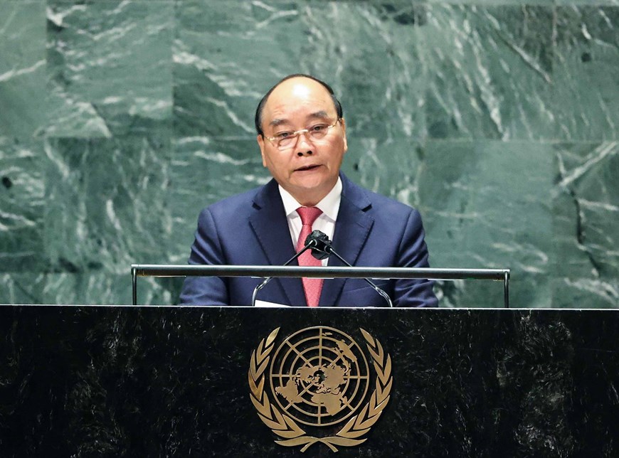 Hình ảnh Chủ tịch nước Nguyễn Xuân Phúc phát biểu tại Đại hội đồng Liên hợp quốc - Ảnh 3.