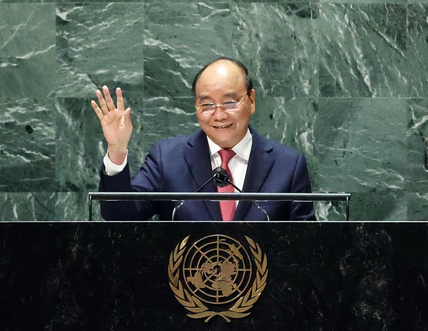 Hình ảnh Chủ tịch nước Nguyễn Xuân Phúc phát biểu tại Đại hội đồng Liên hợp quốc - Ảnh 4.