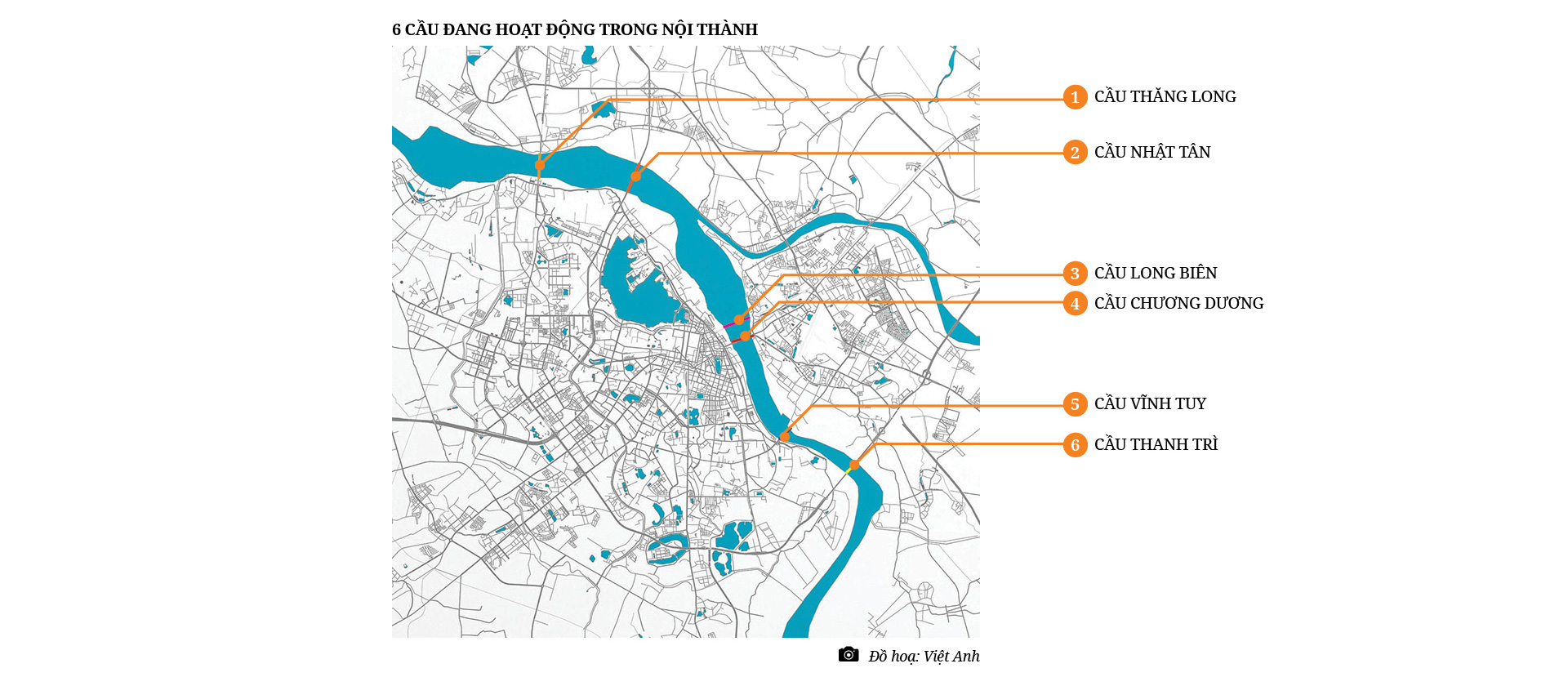 Đến năm 2050, Hà Nội sẽ có 18 cây cầu qua sông Hồng - Ảnh 1.