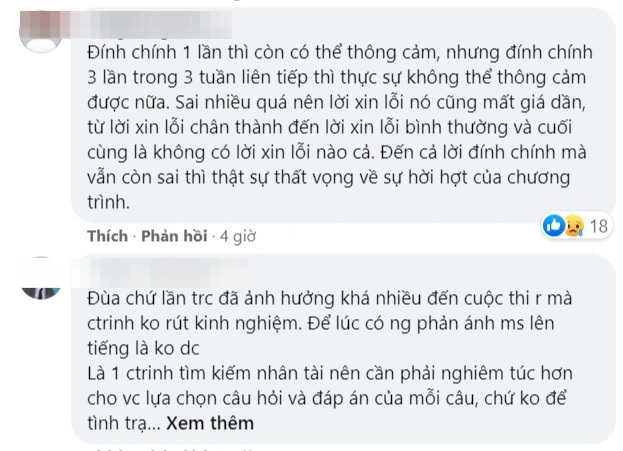 Đường lên đỉnh Olympia sai liên tiếp 3 lần trong 3 tuần,   khán giả yêu cầu &quot;xin lỗi chứ đừng đính chính&quot; - Ảnh 3.