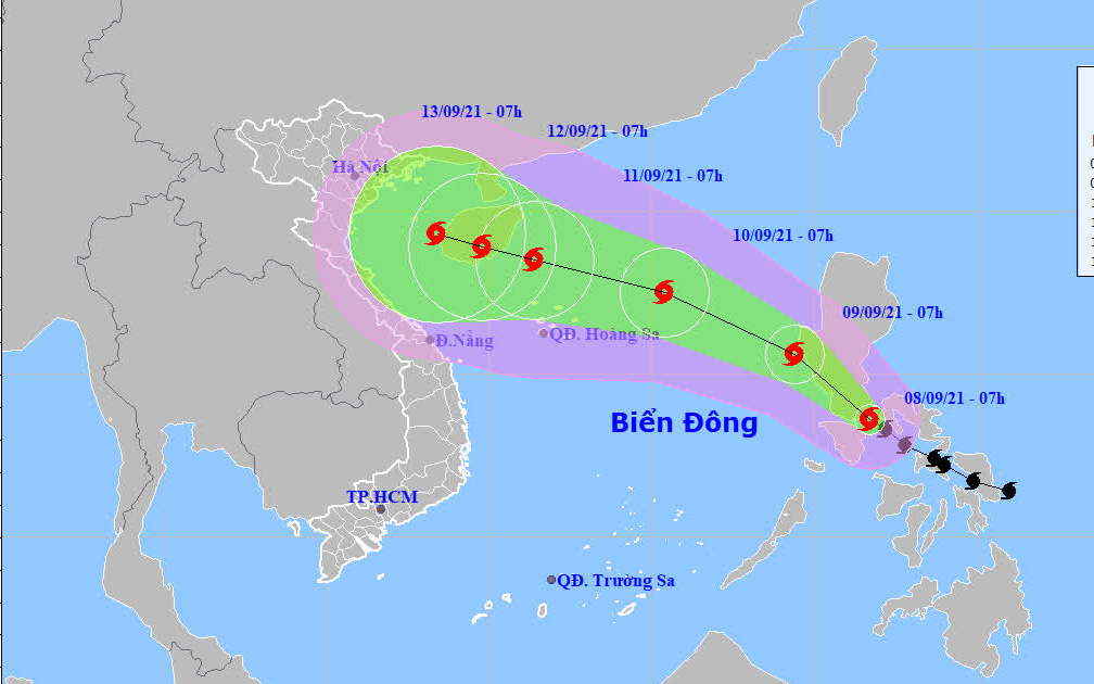 Bão Côn Sơn giật cấp 11 thẳng tiến biển Đông, Thanh Hóa, Quảng Bình sắp có mưa lớn, có nơi 300mm/đợt