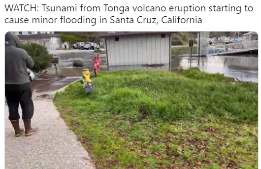 Sóng thần ở Tonga gây lũ lụt cho California - Ảnh 2.