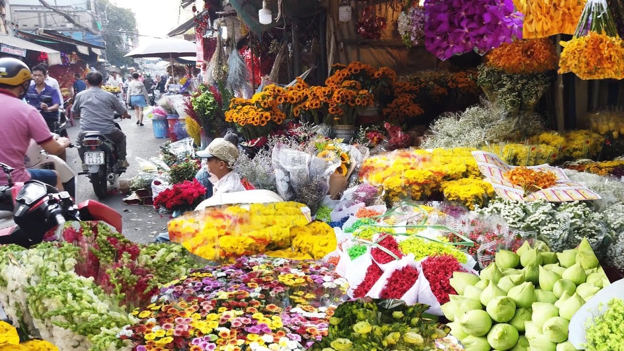 Chợ hoa tết  nét đẹp văn hóa Việt