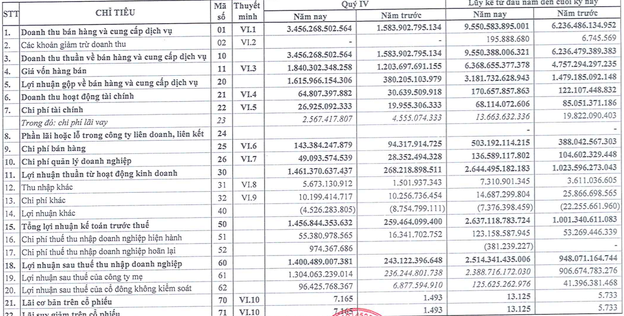 Hóa chất Đức Giang (DGC): Lợi nhuận tăng vọt, trữ tiền cao kỷ lục, EPS cả năm 13.125 đồng/cổ phiếu - Ảnh 1.