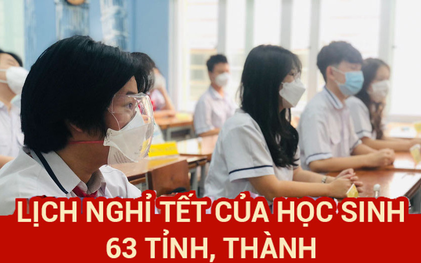 Các tỉnh, thành mới nhất có lịch nghỉ Tết Nguyên đán 2022 của học sinh 