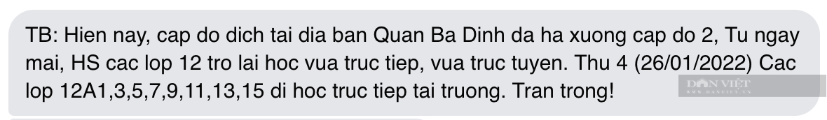 Còn 3 ngày nữa nghỉ Tết, học sinh 1 trường nội thành Hà Nội bất ngờ nhận tin... đi học trực tiếp - Ảnh 1.