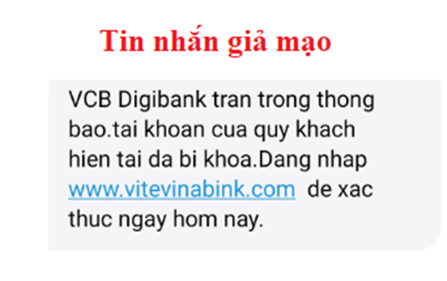 Cảnh báo hiện tượng lừa đảo mạo danh tin nhắn thương hiệu Vietcombank - Ảnh 1.