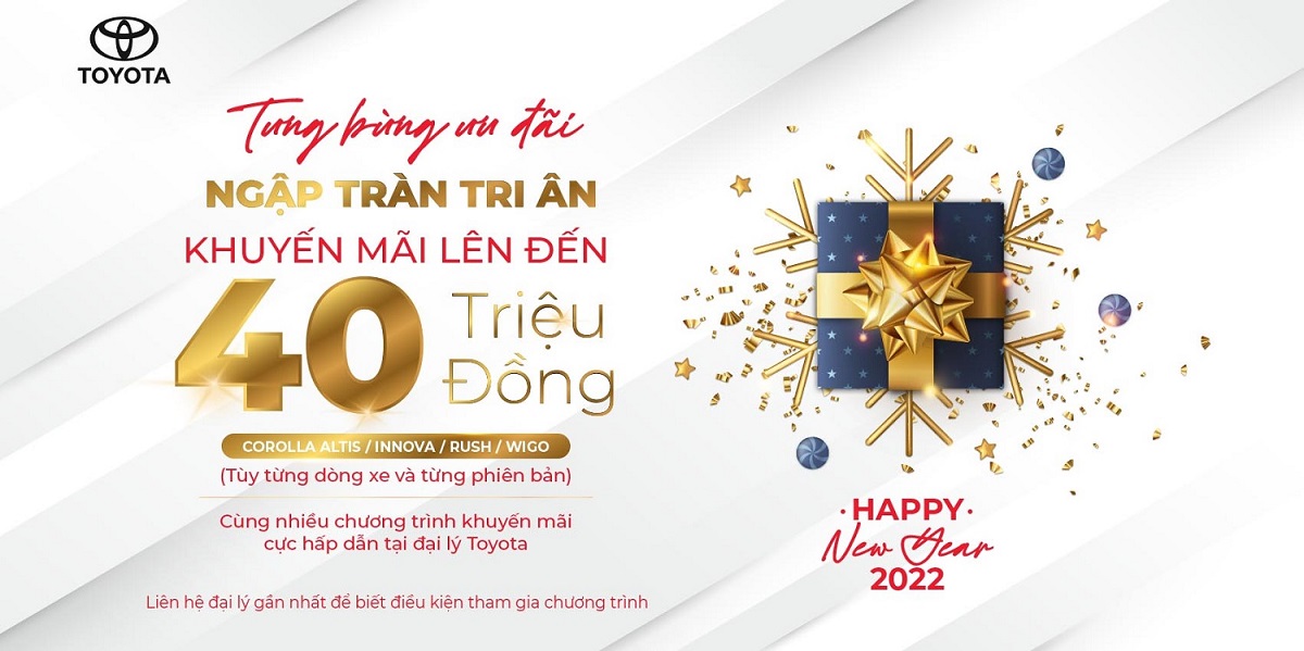 Lì xì năm mới 2022, loạt xe Toyota nhận ưu đãi khủng cao nhất 40 triệu đồng - Ảnh 1.