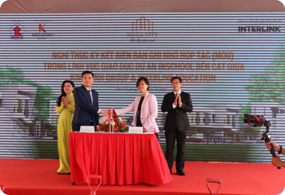 Kim Oanh Group ký hợp tác xây trường INschool Bến Cát, khởi công công viên ven sông KĐT Mega City - Ảnh 2.