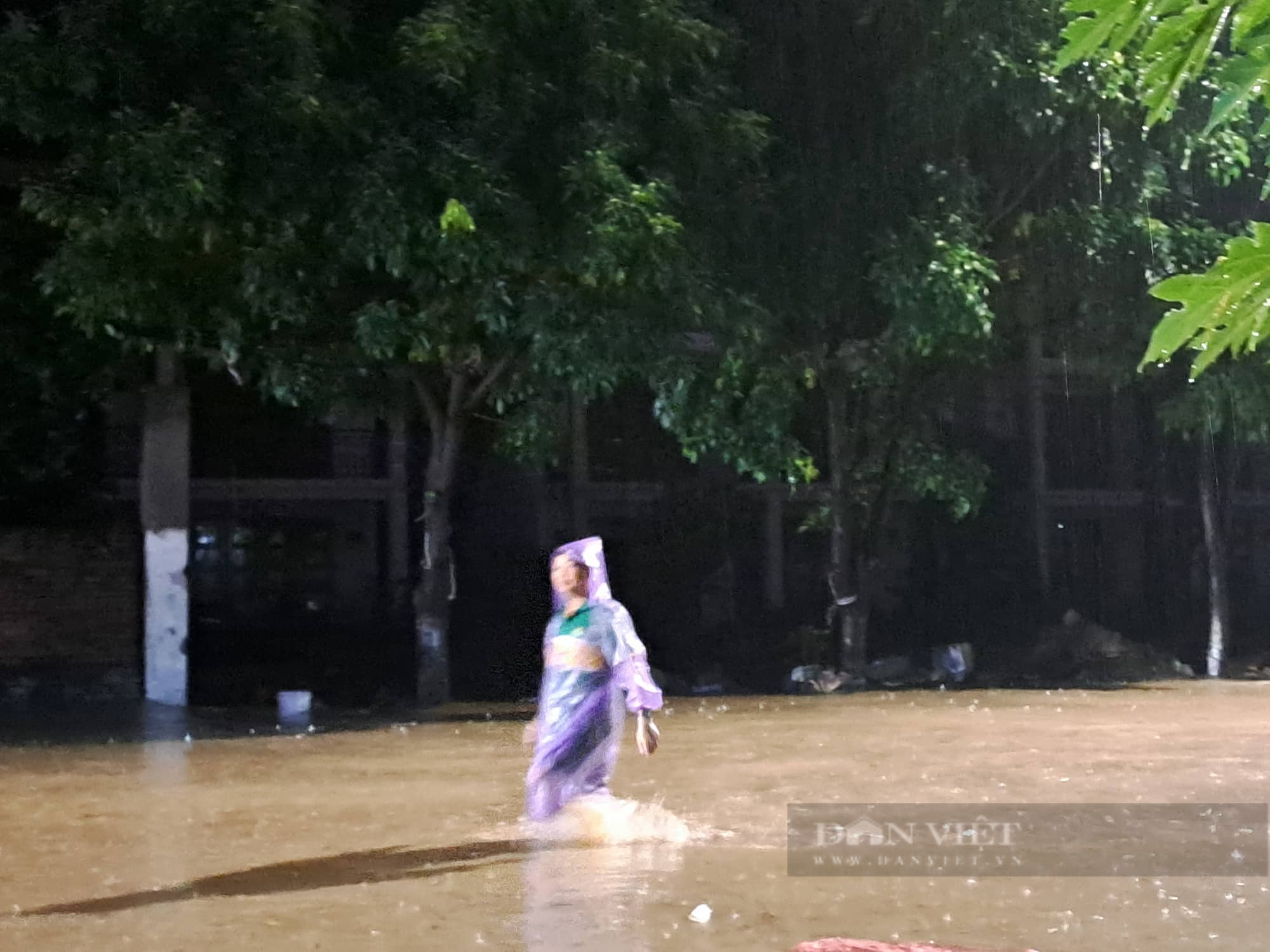Bình Định đổ mưa lớn, nhiều tuyến đường phố Quy Nhơn ngập sâu, nước ùa vào nhà dân trong đêm - Ảnh 4.