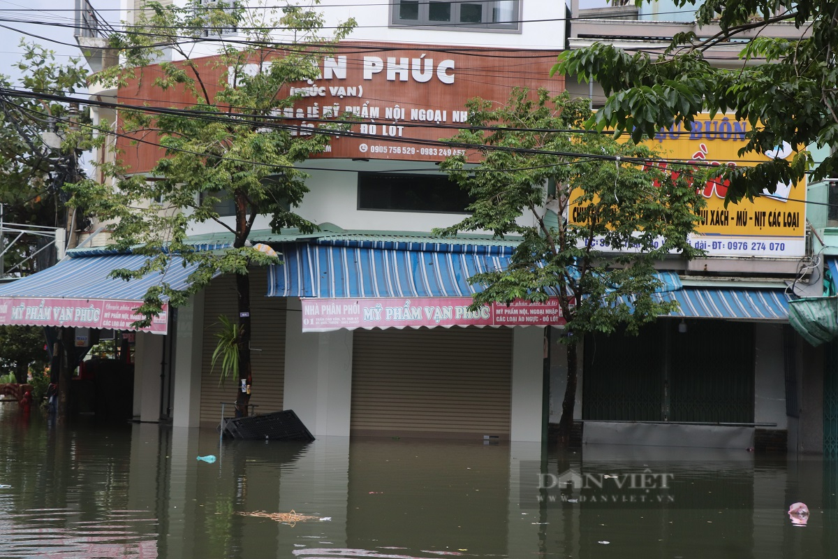 Quảng Nam: Người dân dùng ghe, thuyền di chuyển giữa phố mùa lũ lụt - Ảnh 10.