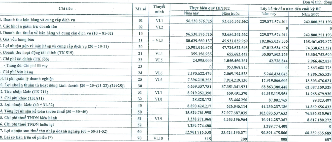 Cao su Bà Rịa (BRR) báo lãi quý III lao dốc, giảm gần 62% xuống 12,9 tỷ đồng - Ảnh 1.