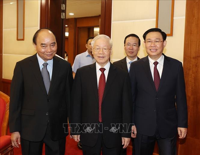 Tổng Bí thư Nguyễn Phú Trọng chủ trì hội nghị triển khai nghị quyết của Bộ Chính trị về phát triển Tây Nguyên - Ảnh 1.