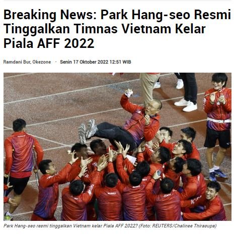 Báo Indonesia nhận xét bất ngờ sau khi HLV Park chia tay ĐT Việt Nam - Ảnh 2.