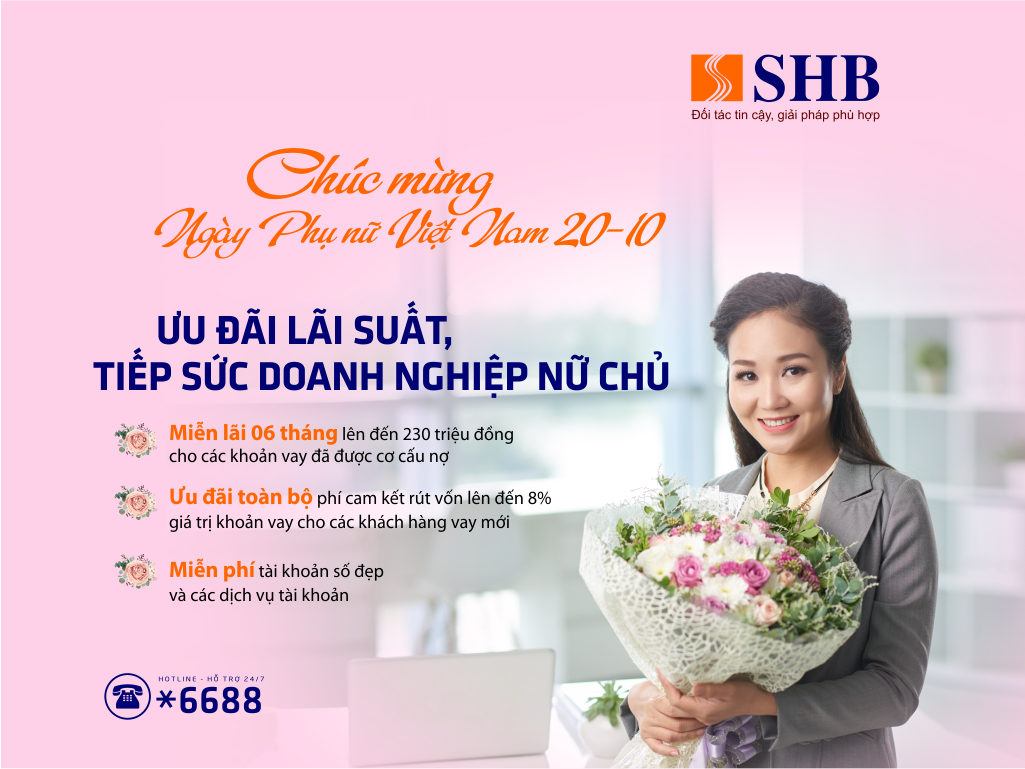 SHB tiếp tục ưu đãi lãi suất vay, nâng bước doanh nghiệp nữ chủ - Ảnh 1.