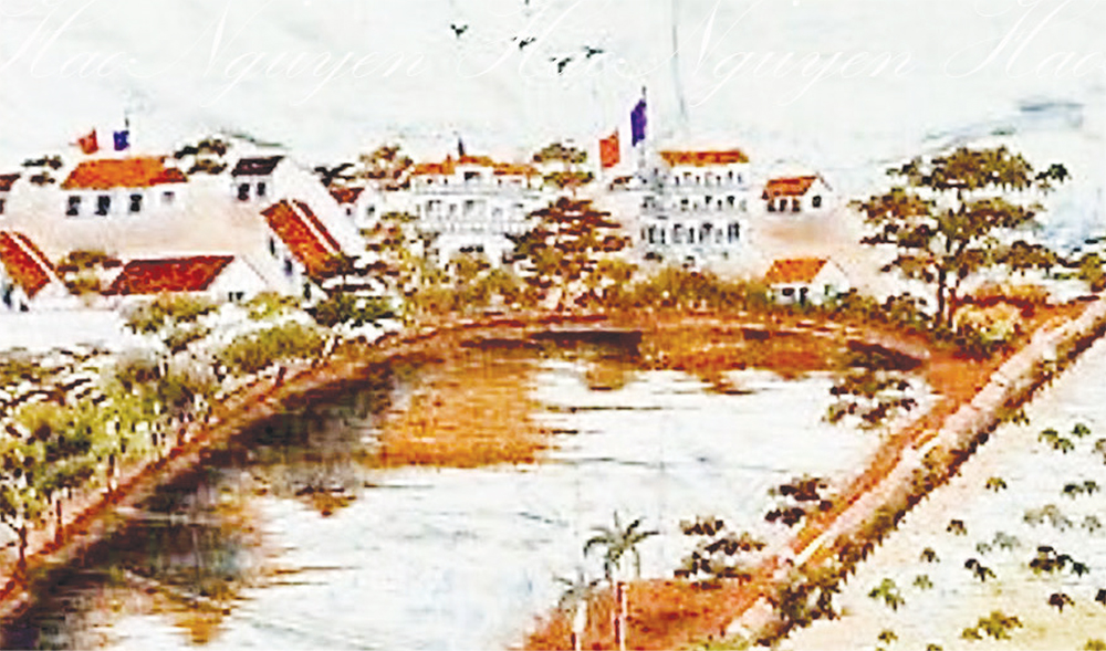 Nguyệt Hồ thắng cảnh, bức tranh cổ về Phố Hiến ở Hưng Yên từng lưu lạc tận thủ đô Paris của nước Pháp - Ảnh 2.