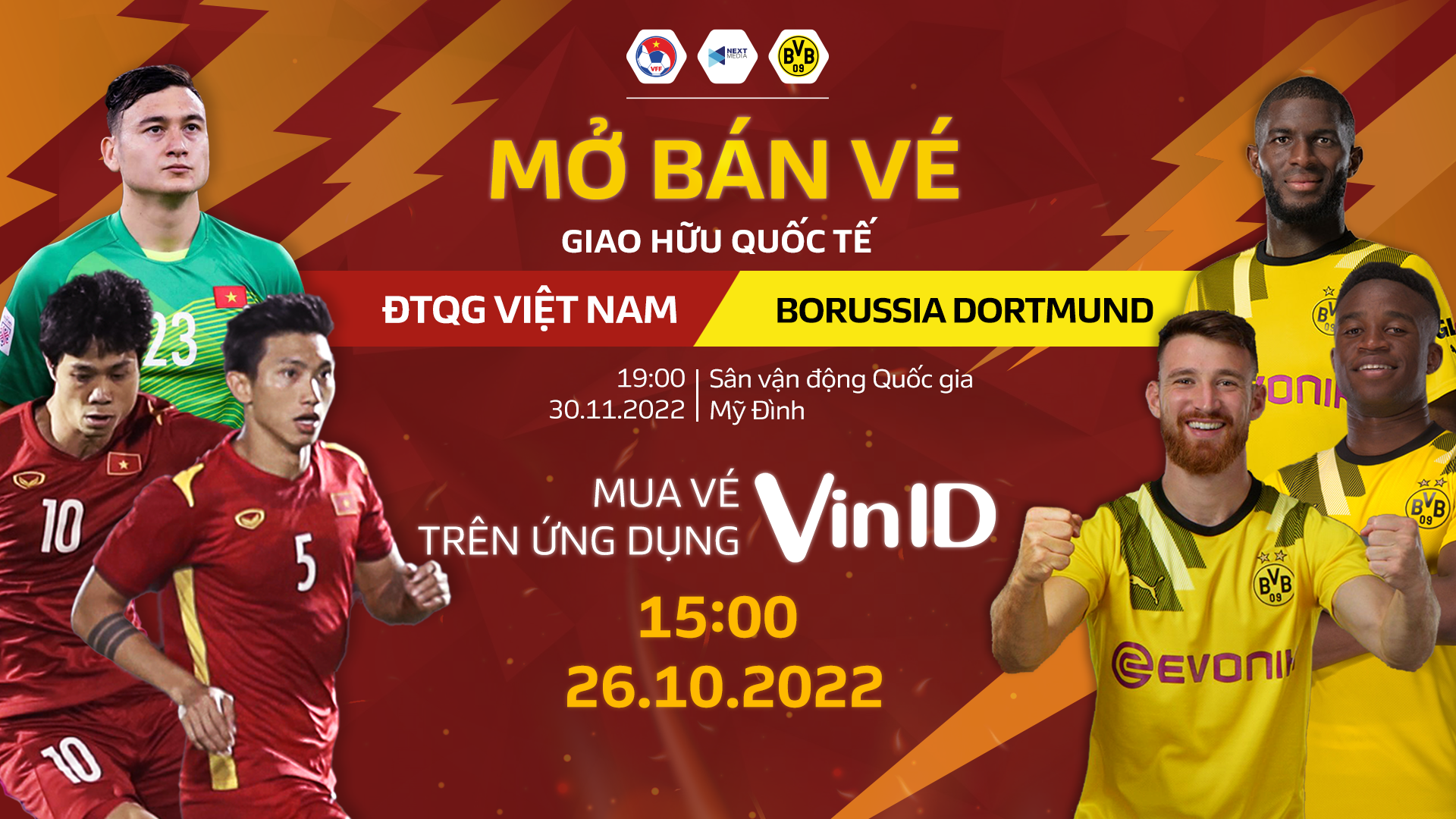 VinID độc quyền bán vé trực tuyến trận ĐT Việt Nam gặp Dortmund - Ảnh 1.