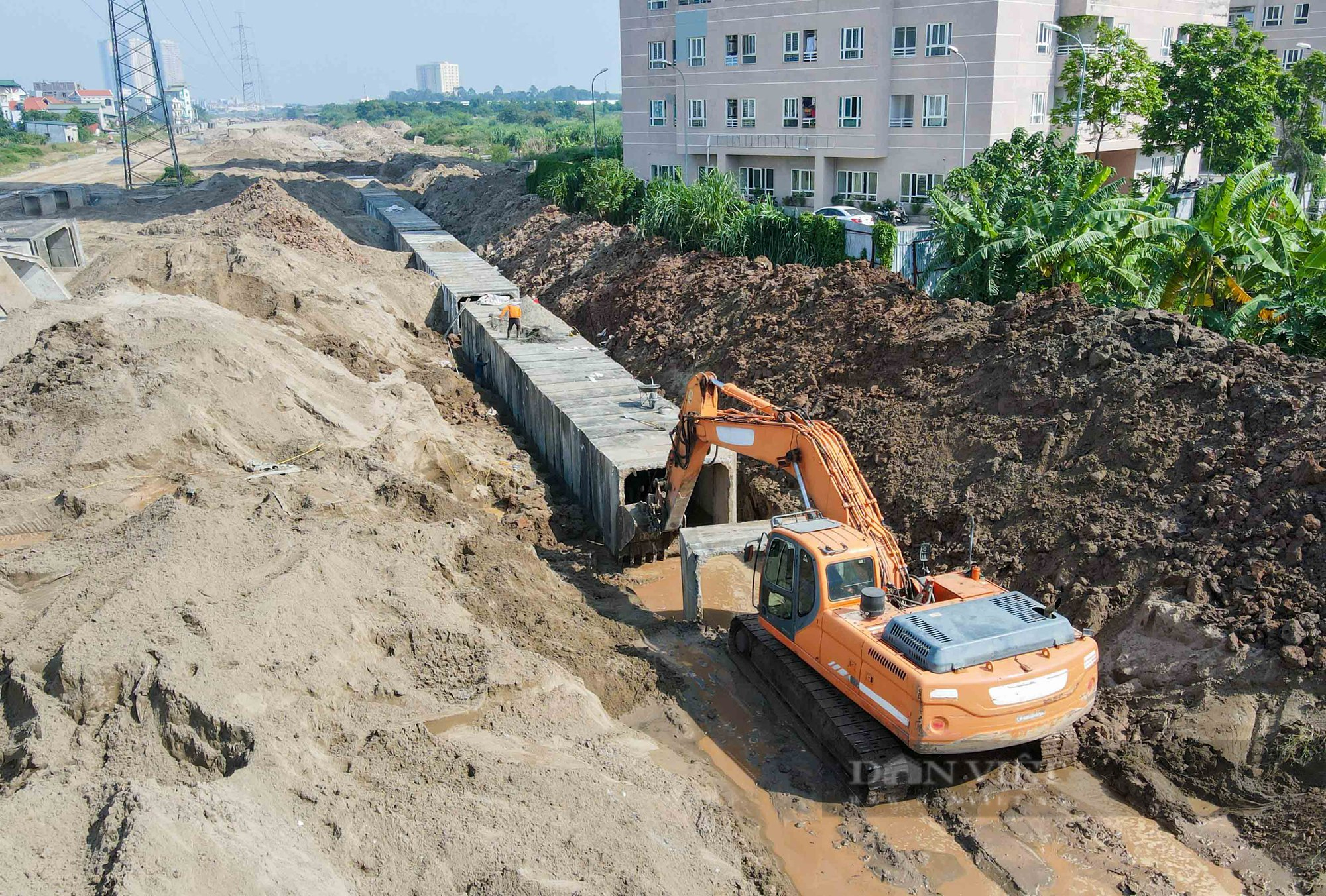 Hiện trạng tuyến đường vành đai trị giá 1000 tỷ đồng chậm tiến độ tại Hà Nội - Ảnh 4.