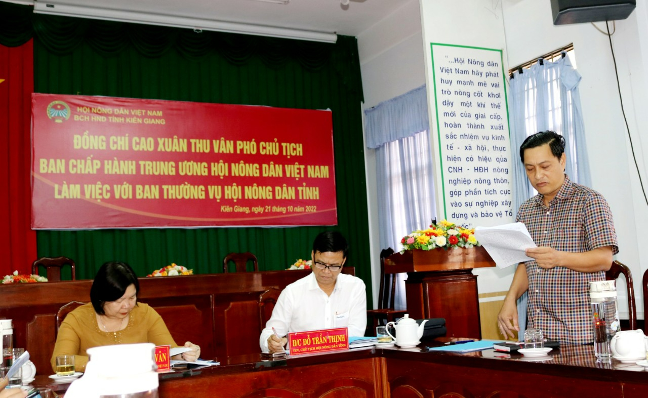 Hội Nông dân tỉnh Kiên Giang cần tập trung phát huy hiệu quả của Trung tâm hỗ trợ nông dân - Ảnh 2.