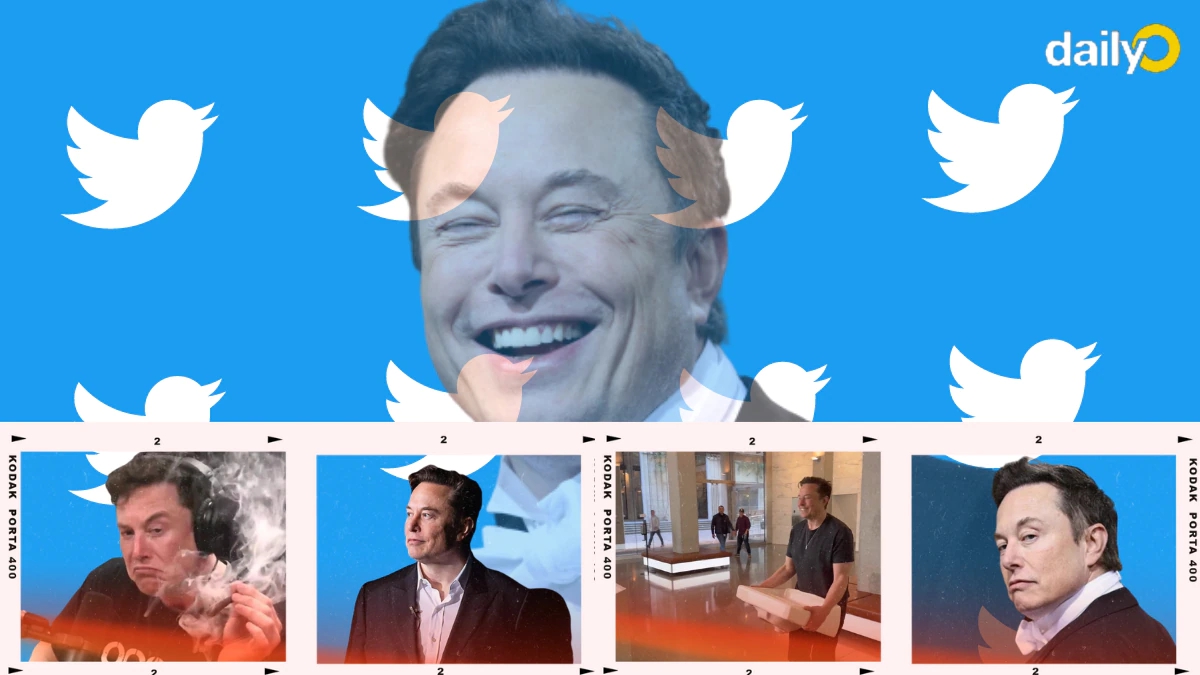 Elon Musk đã nắm quyền kiểm soát Twitter và sa thải các giám đốc điều hành hàng đầu của nền tảng. Ảnh: @AFP.
