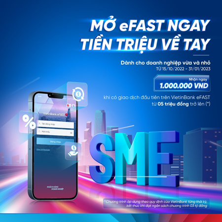 Mở eFAST ngay, tiền triệu về tay - Ảnh 1.